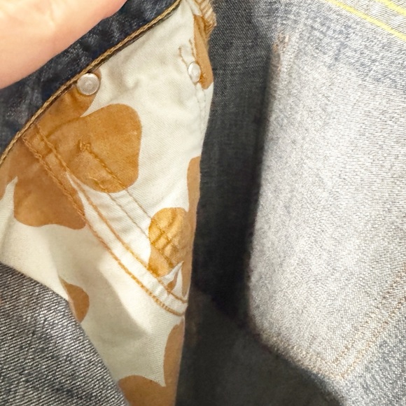 LUCKY BRAND VINTAGE DENIM MIDI SKIRT Y2K 2000’s SZ 14/32 - Picture 9 of 10